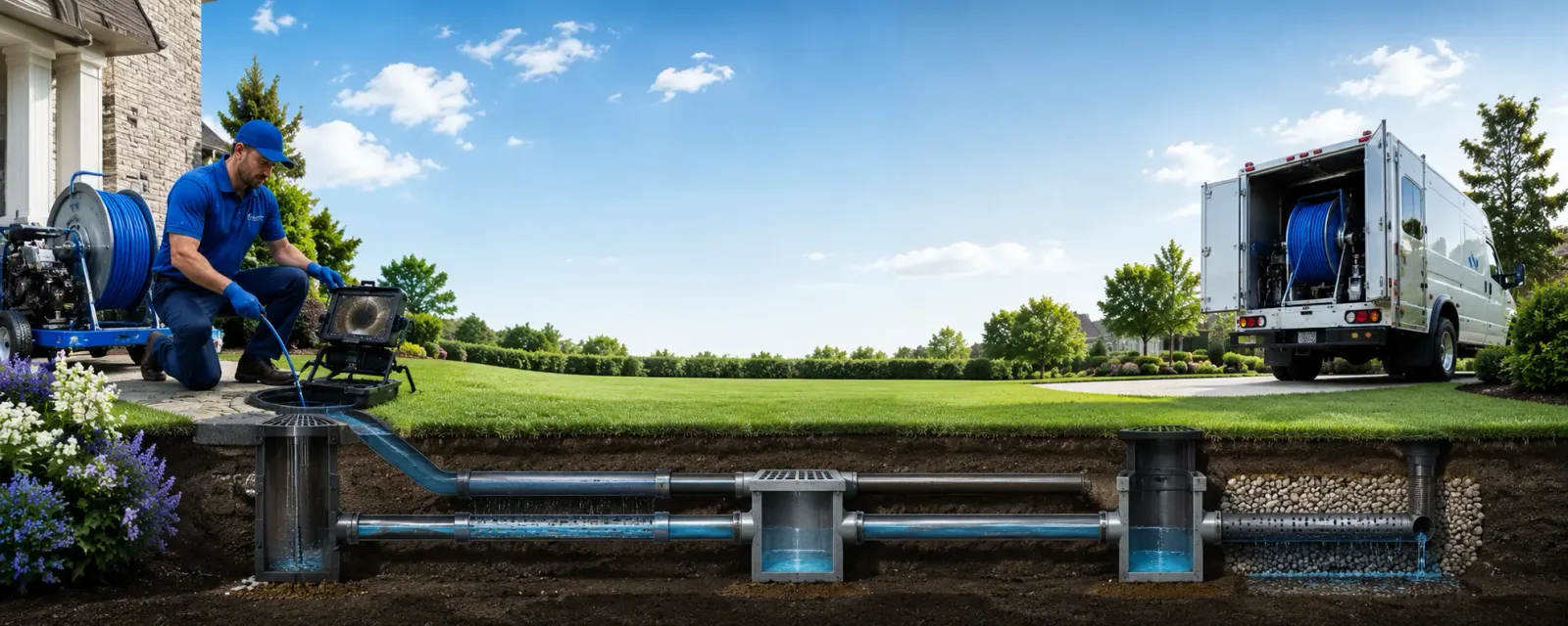 Outdoor drain cleaning information for Mcintire, IA